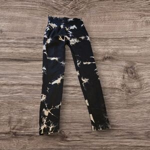 Black and Grey Tye Dye Exercise Pants